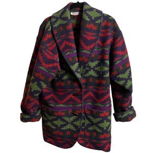 Susan‎ Bristol Southwest Western Wool Blend Button Up Coat Size S